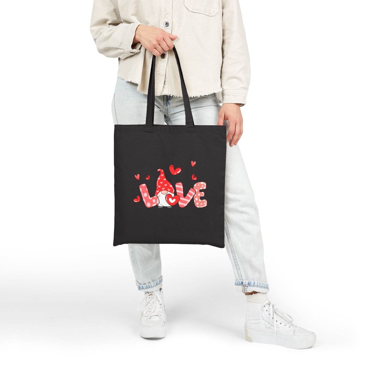 Love Gnome Cotton Canvas Tote Bag – Valentine’s Day Gift Bag