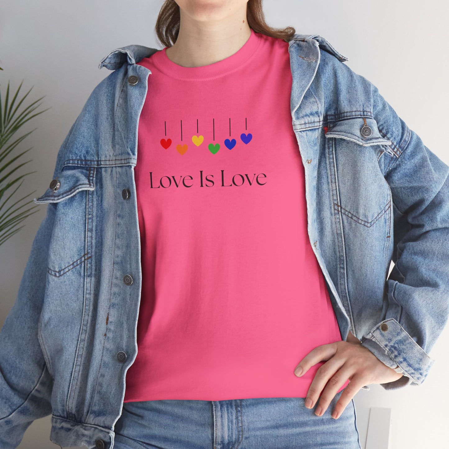 Love Is Love Rainbow Hearts Unisex Heavy Cotton Tee - LGBTQ Pride T-Shirt, Gift for Friends, Equality Apparel, Celebration Wear, [...]