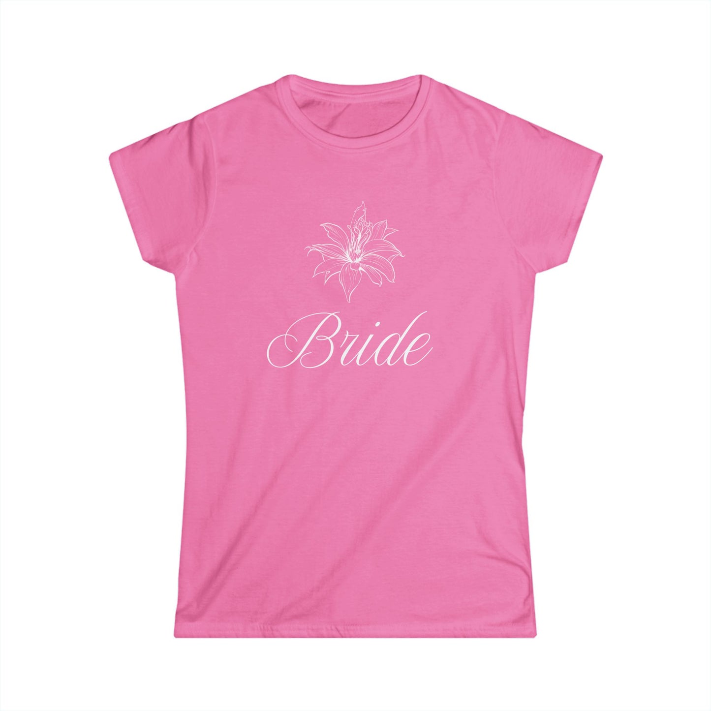 Bride Shirt – Elegant Floral Script Wedding Tee for the Bride