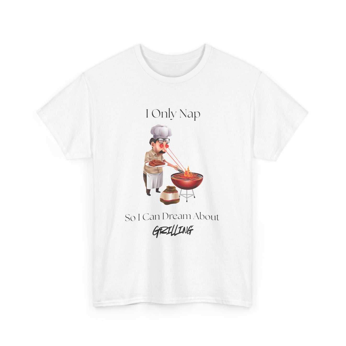 Chef Nap Unisex Heavy Cotton Tee | Funny Grilling T-Shirt, Gift for Foodies, Father's Day Gift, BBQ Party Apparel