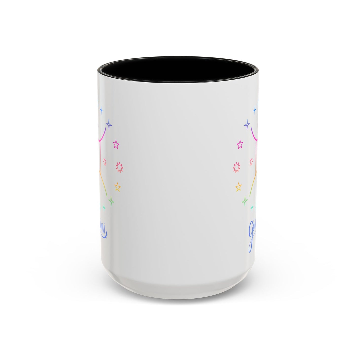 Gemini Starry Accent Coffee Mug - Colorful Horoscope Gift, Astrology Mug, Zodiac Lover Cup, Unique Birthday Present, Celestial Drinkware