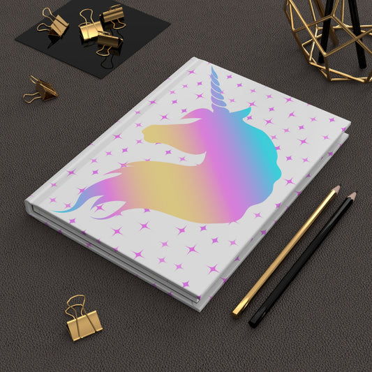 Rainbow Unicorn Hardcover Journal Matte,  Magical Fantasy Diary, Notebook, Writing Journal, Gift for Her, Bullet Journal