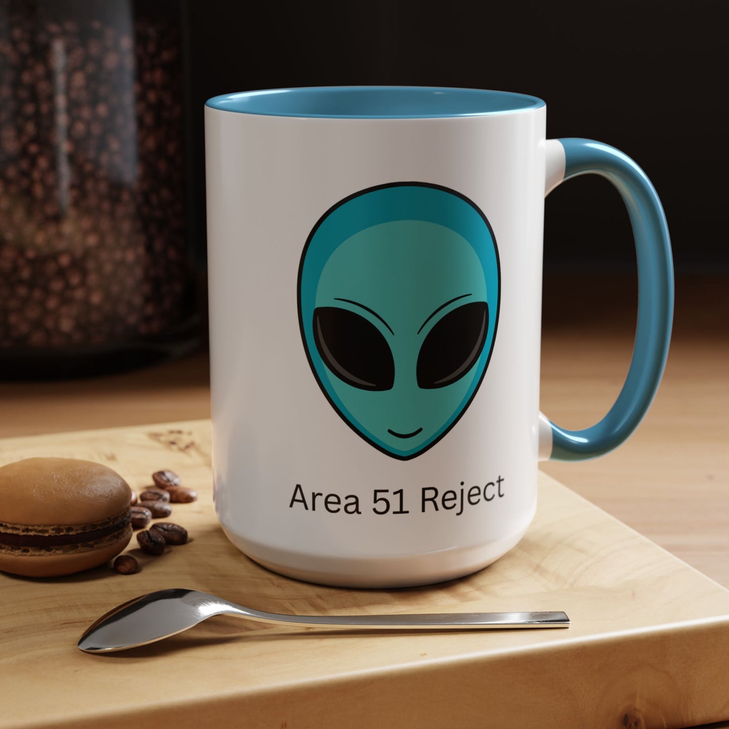 Alien Themed Coffee Mug - Area 51 Reject, Sci-Fi Gift, Quirky Mug, UFO Lovers, Unique Kitchenware