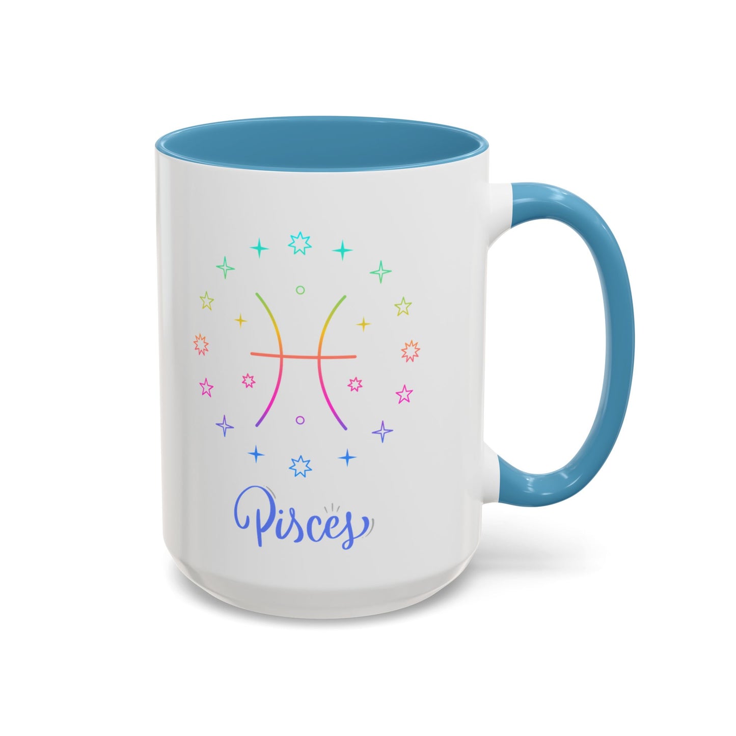 Colorful Pisces Coffee Mug, Astrology Gift, Fun Mug for Tea Lovers, Zodiac, Unique Birthday Present