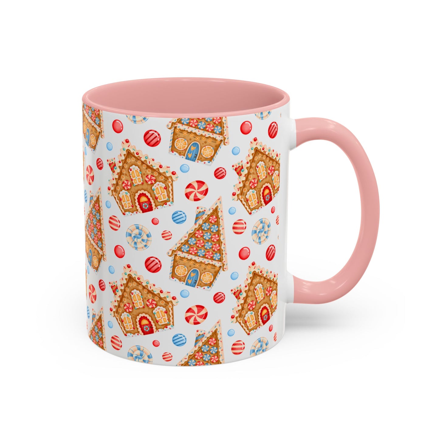 Gingerbread House Ceramic Mug – Festive Christmas Coffee Cup (11oz & 15oz, Multiple Colors)