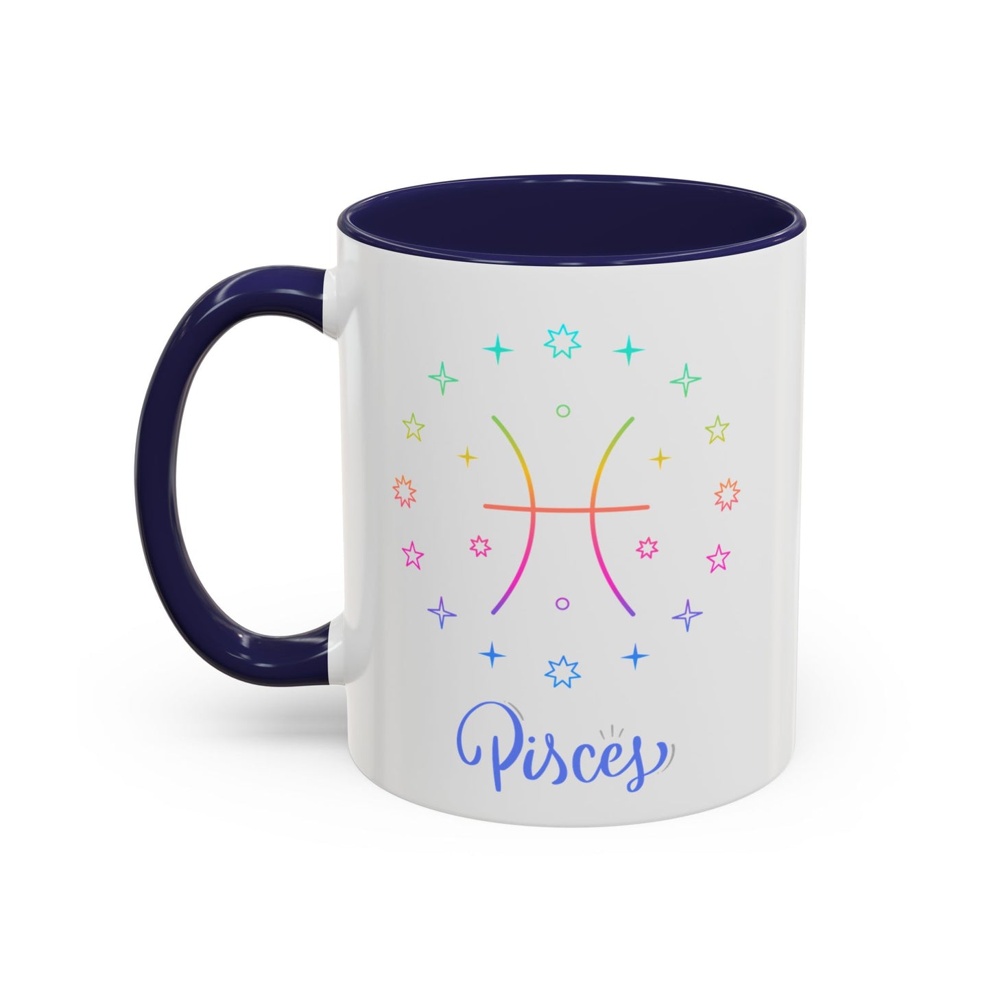 Colorful Pisces Coffee Mug, Astrology Gift, Fun Mug for Tea Lovers, Zodiac, Unique Birthday Present