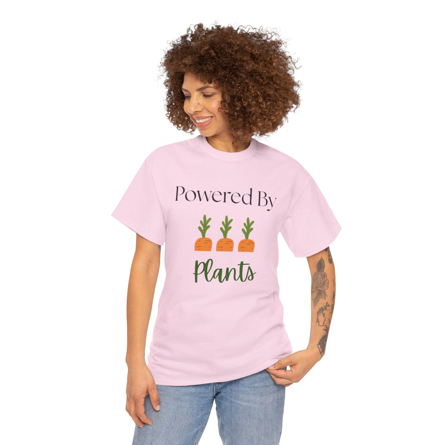 Powered By Plants Unisex Tee - Perfect for Vegans, Eco-Friendly Gifts, Organic Enthusiasts, Gardener, Everyday Wear