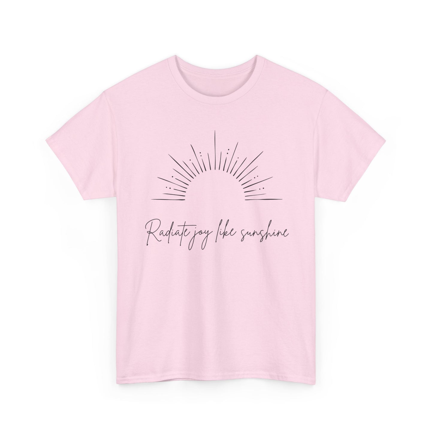 Radiate Joy Unisex Heavy Cotton Tee - Positive Vibes Shirt, Casual Wear, Gift for Friends, Inspirational Tee, Everyday Comfort