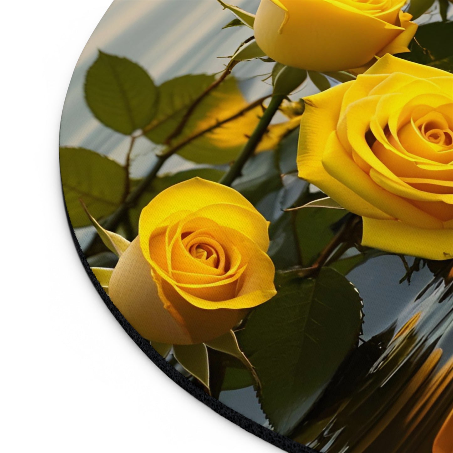 Elegant Yellow Roses Mouse Pad | Floral Design, Office Decor, Gift for Her, Work Accessories, Desk Essentials, Mother's Day