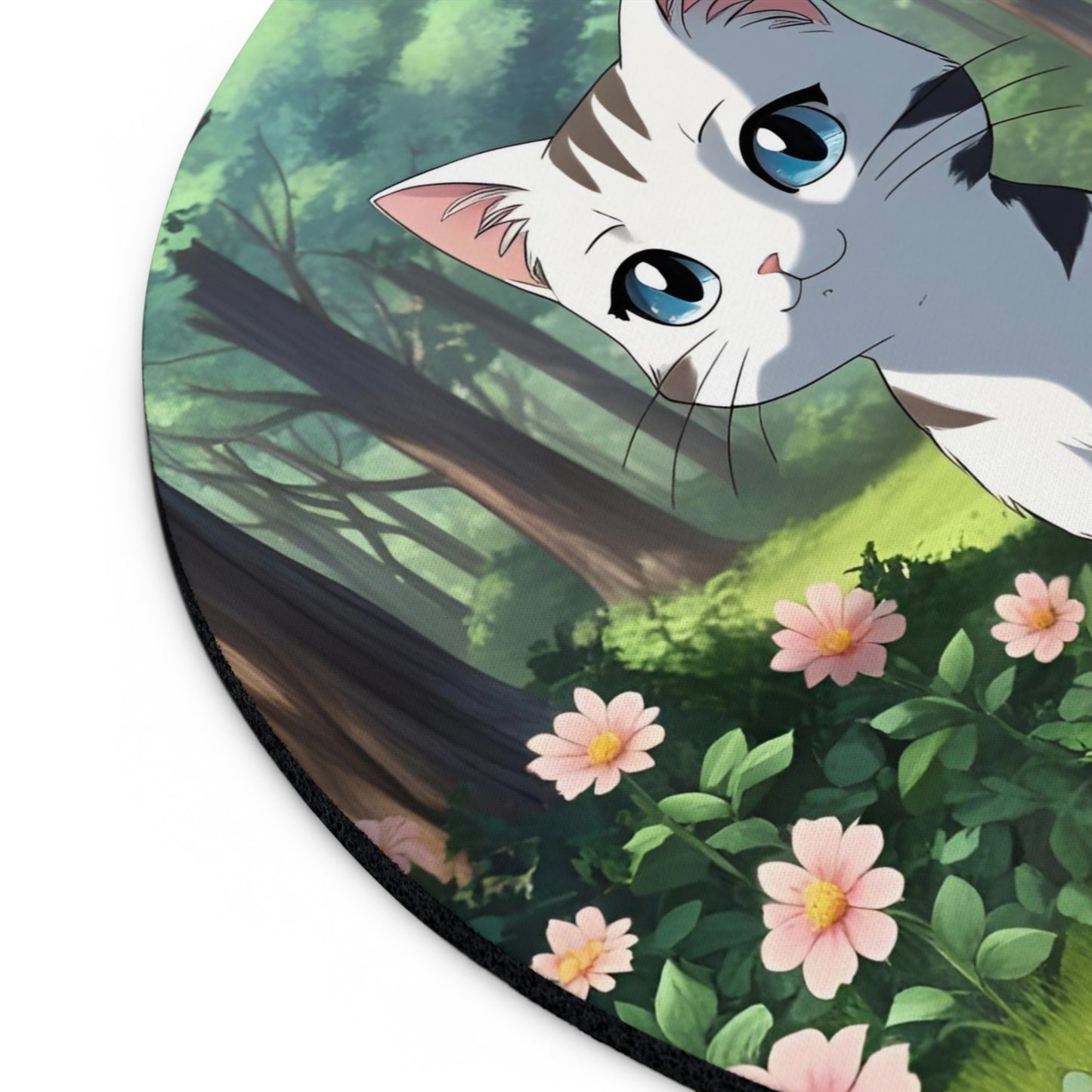 Cute Cat Mouse Pad, Anime Design Desk Accessory, Perfect Gift for Cat Lovers, Home Office Decor, Birthday Present