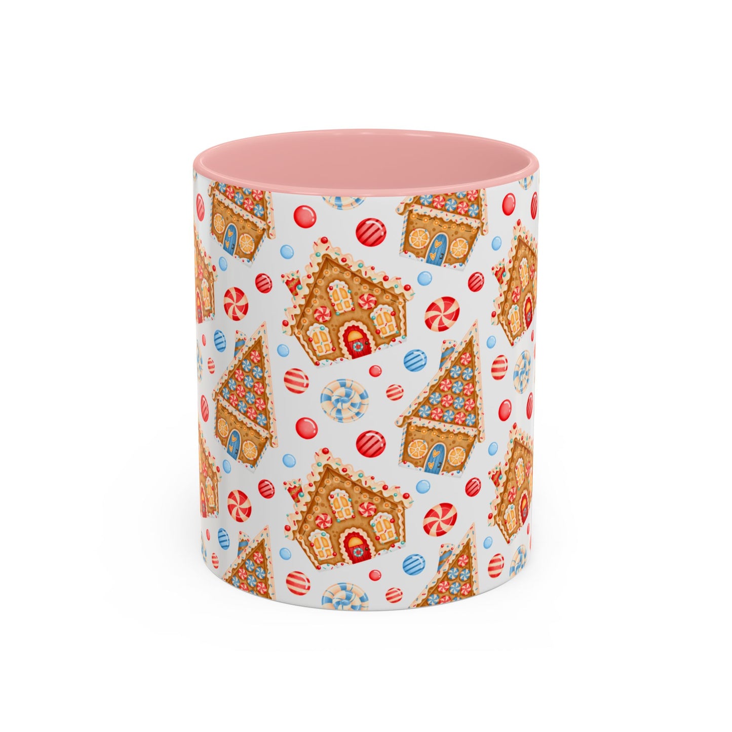 Gingerbread House Ceramic Mug – Festive Christmas Coffee Cup (11oz & 15oz, Multiple Colors)