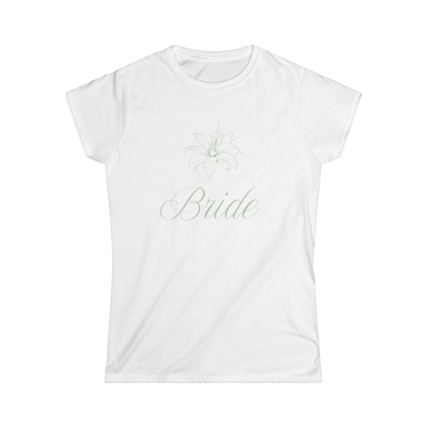 Bride Shirt – Elegant Floral Script Wedding Tee for the Bride