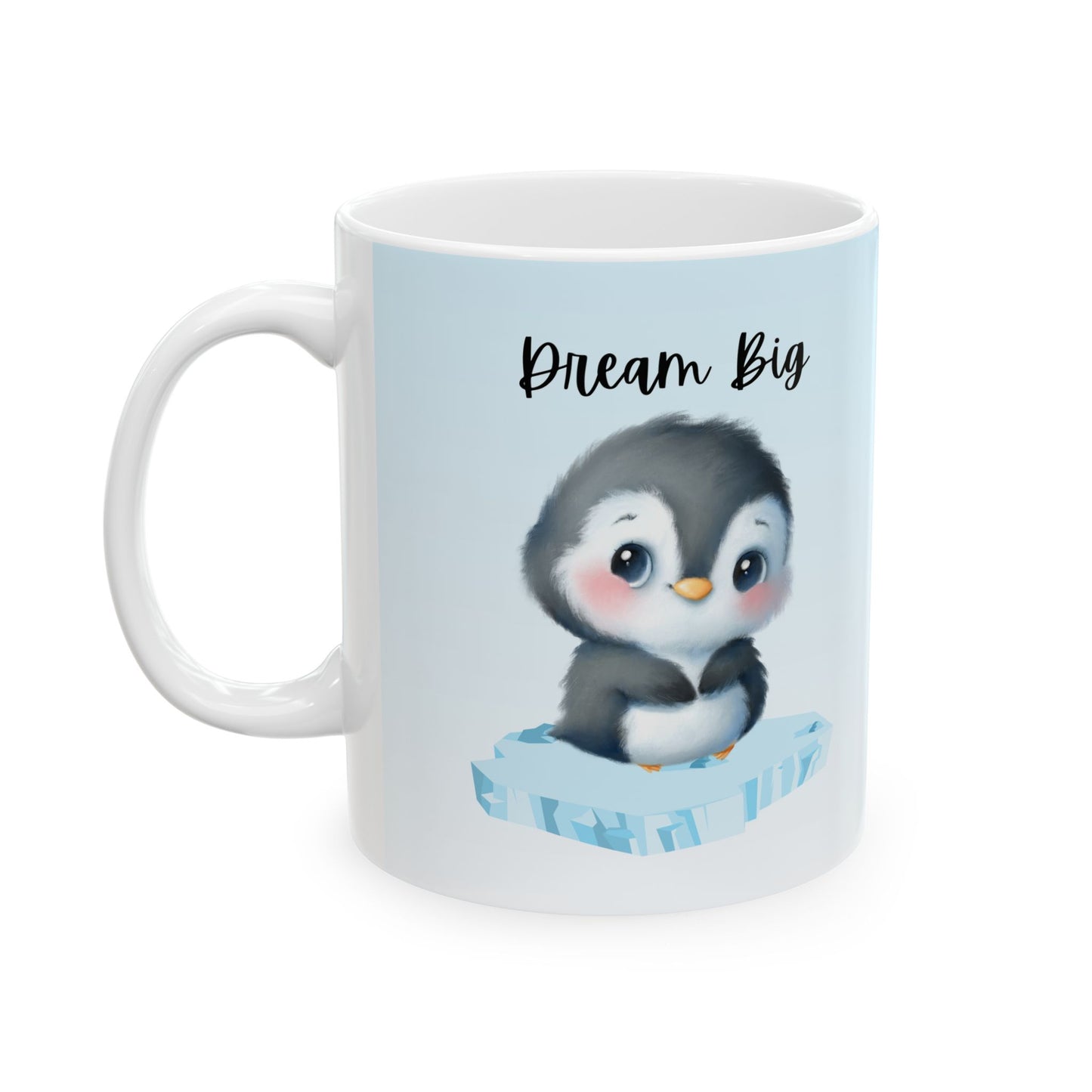 Penguin Motivational Ceramic Mug, Perfect Gift for Animal Lovers, Inspirational Mug, Penguin Lovers Gift, Cozy Beverage Cup
