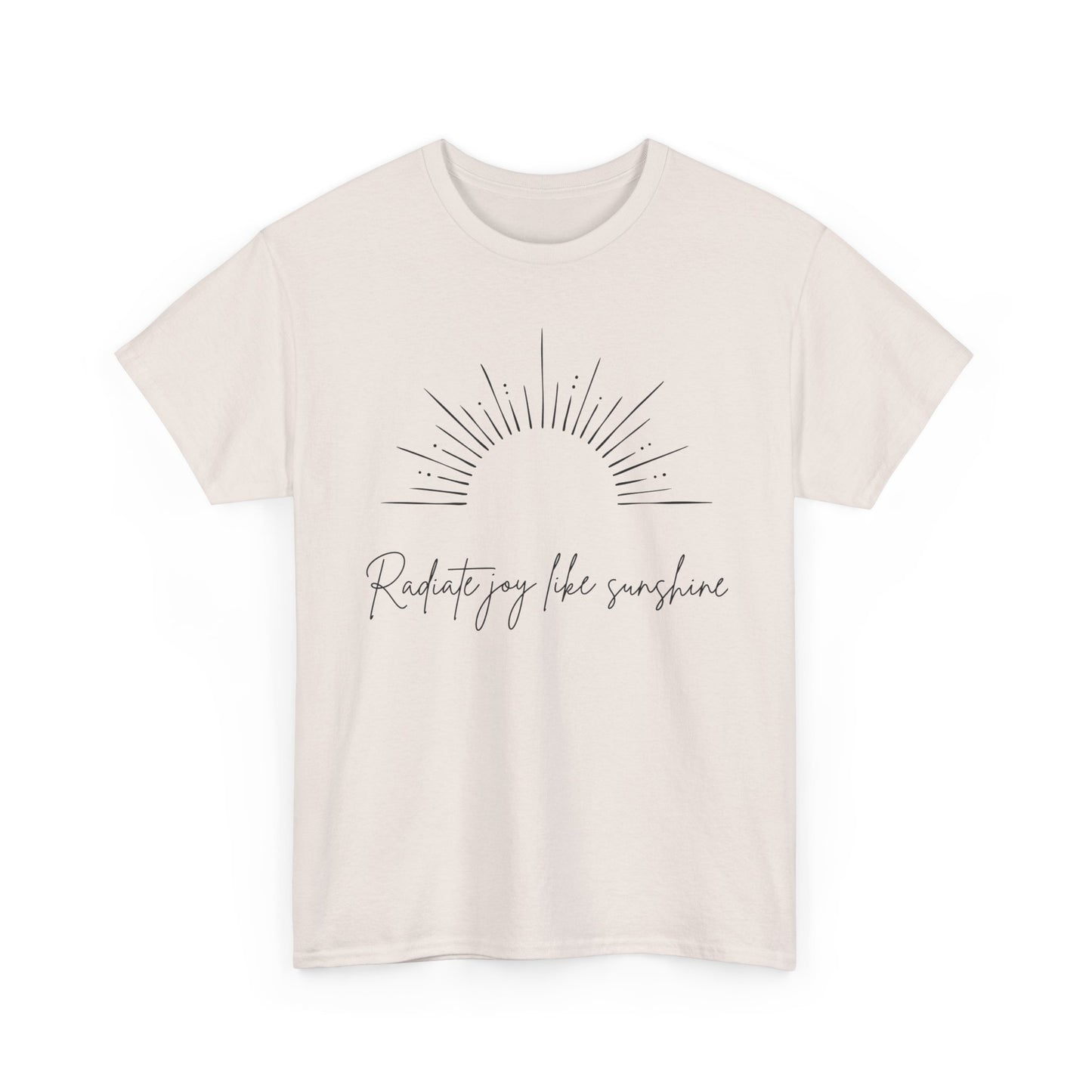Radiate Joy Unisex Heavy Cotton Tee - Positive Vibes Shirt, Casual Wear, Gift for Friends, Inspirational Tee, Everyday Comfort