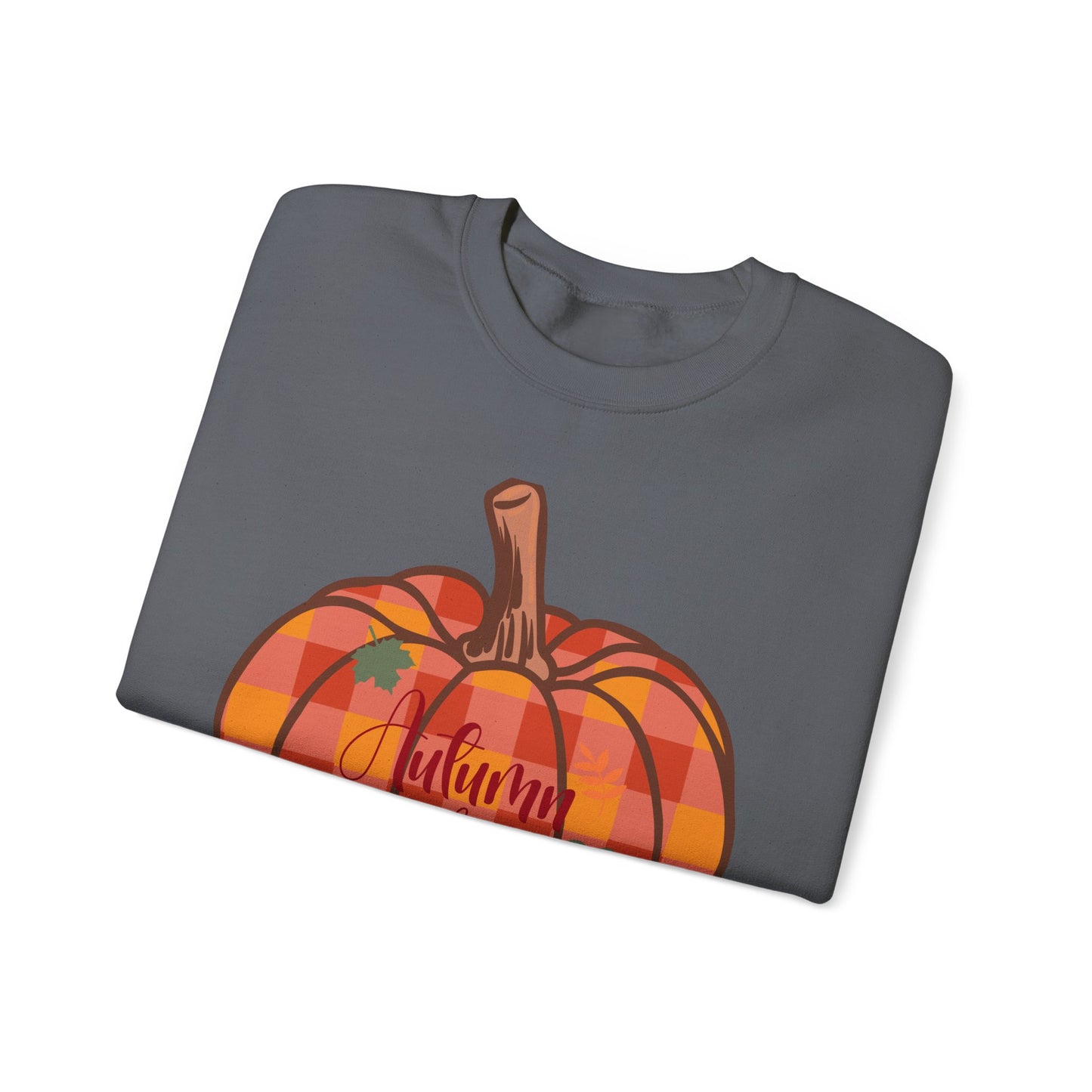 Autumn Vibes Pumpkin Sweatshirt, Cozy Fall Apparel, Unisex Crewneck for Harvest Season, Perfect for Thanksgiving, Pumpkin Lovers, Gift Idea