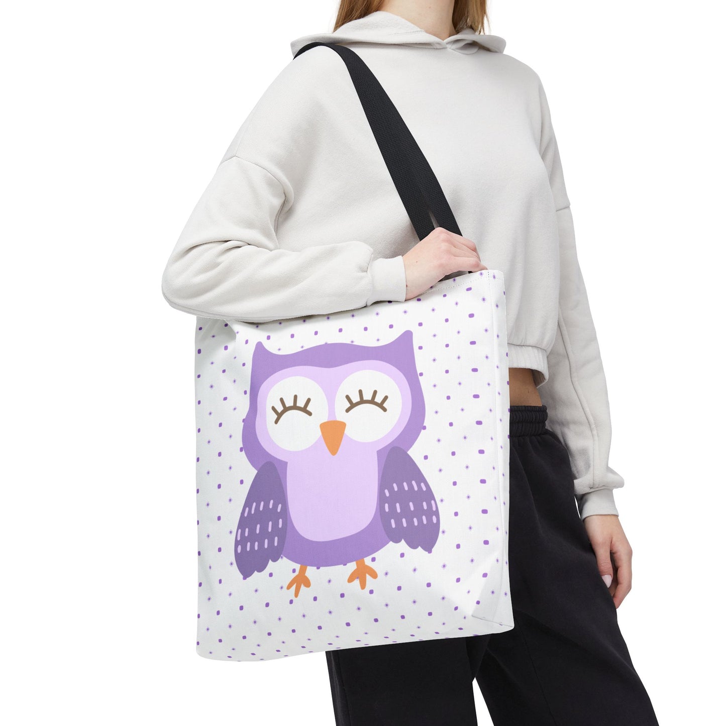 Purple Owl Tote Bag, Adorable Owl Design, Eco-Friendly Shopping Bag, Animal Lover Accessory, Fun Summer Tote