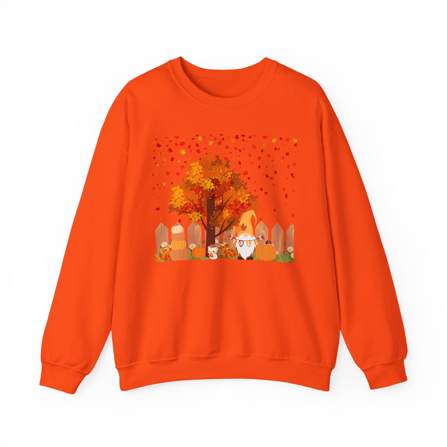 Fall Season Gnome Crewneck Sweatshirt, Cozy Autumn Tree Design, Unisex Sweatshirt, Holiday Gift