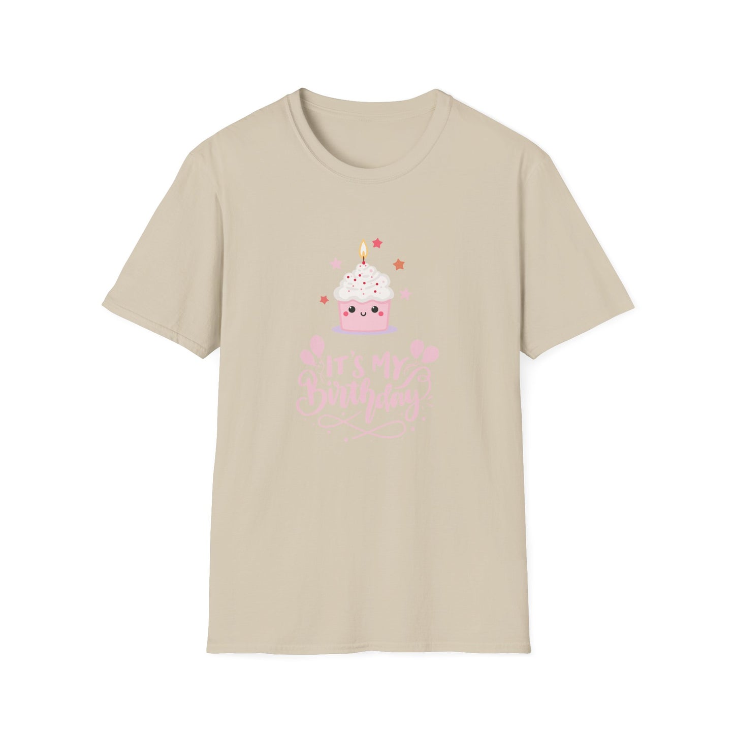It's My Birthday Shirt for Women Pink Cupcake Graphic Tee, Cute Birthday Girl Outfit, Celebration T-Shirt, Party Gift Idea