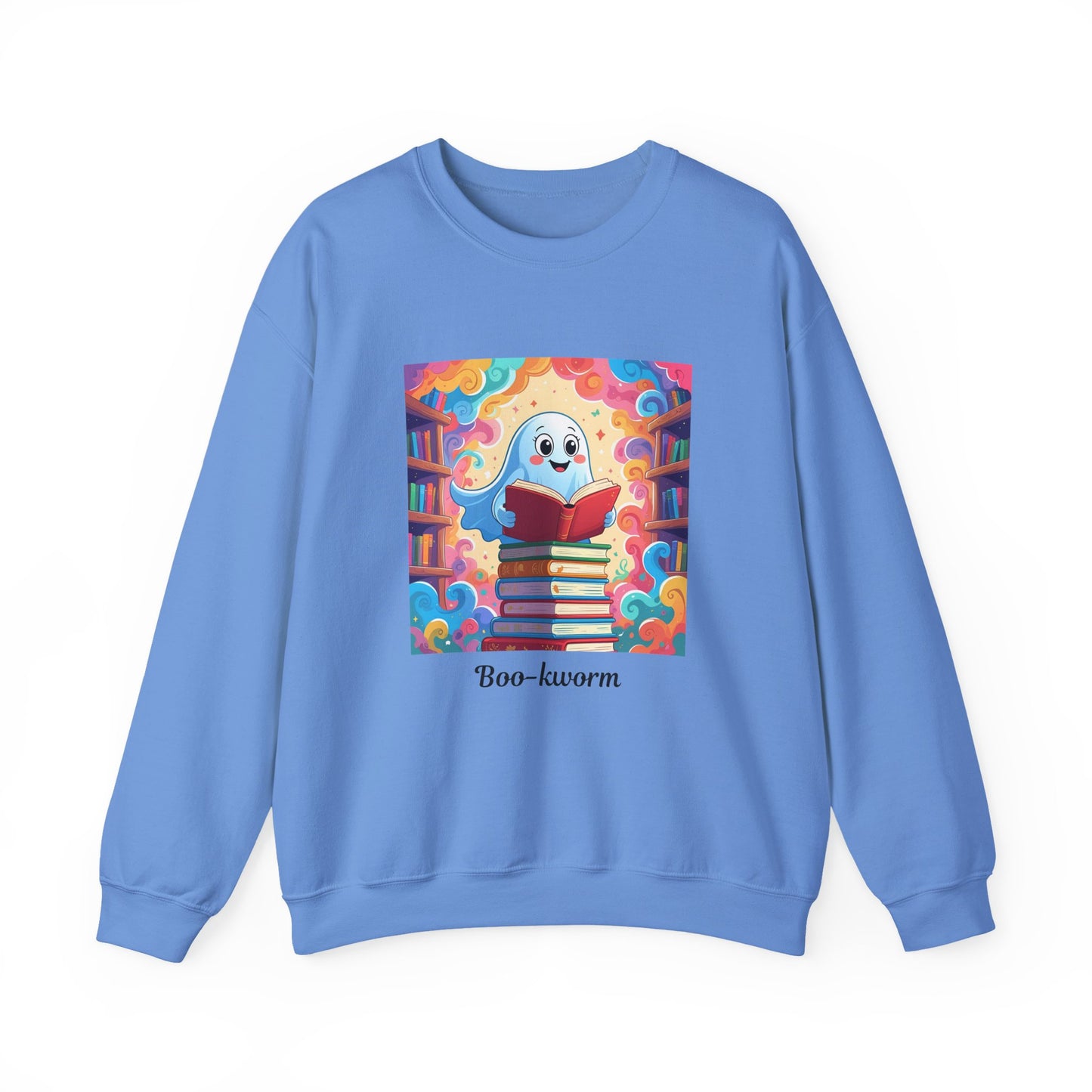 Boo-kworm Sweatshirt, Cute Animal Crewneck, Cozy Gift for Book Lovers, Perfect for Reading Nights, Unique Library Apparel