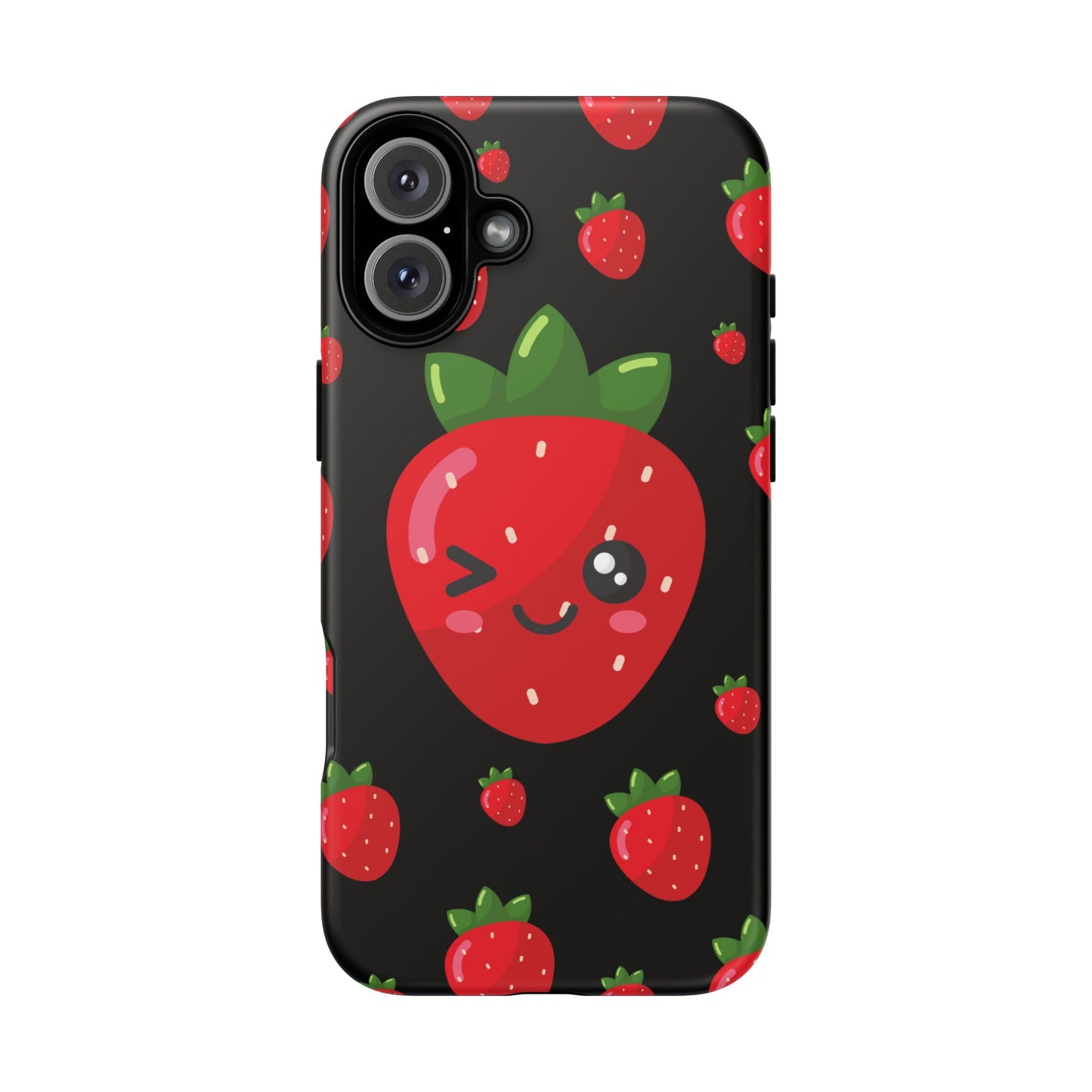 Cute Strawberry Phone Case, Kawaii Phone Cover, Tough Phone Cases, Gift for Teens, Summer Accessories, Cute Fruit Design