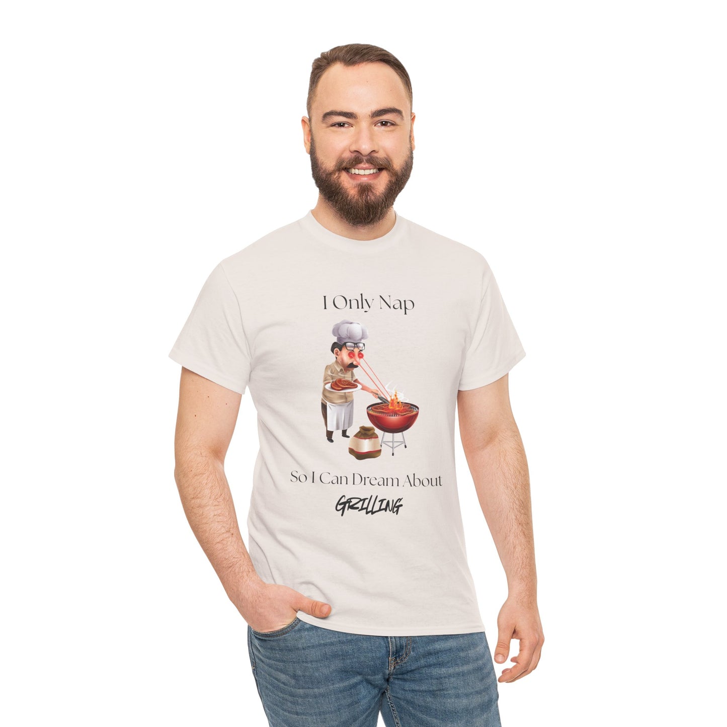 Chef Nap Unisex Heavy Cotton Tee | Funny Grilling T-Shirt, Gift for Foodies, Father's Day Gift, BBQ Party Apparel