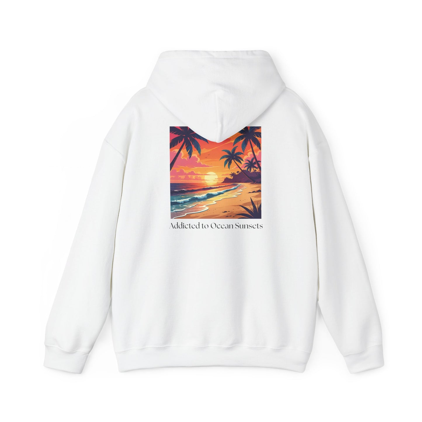 Ocean Sunset Beach Scene Unisex Hoodie, Ocean Lovers Coverup Sweatshirt, Addicted To Ocean Sunsets, Coastal Apparel, Beach Lover Gift