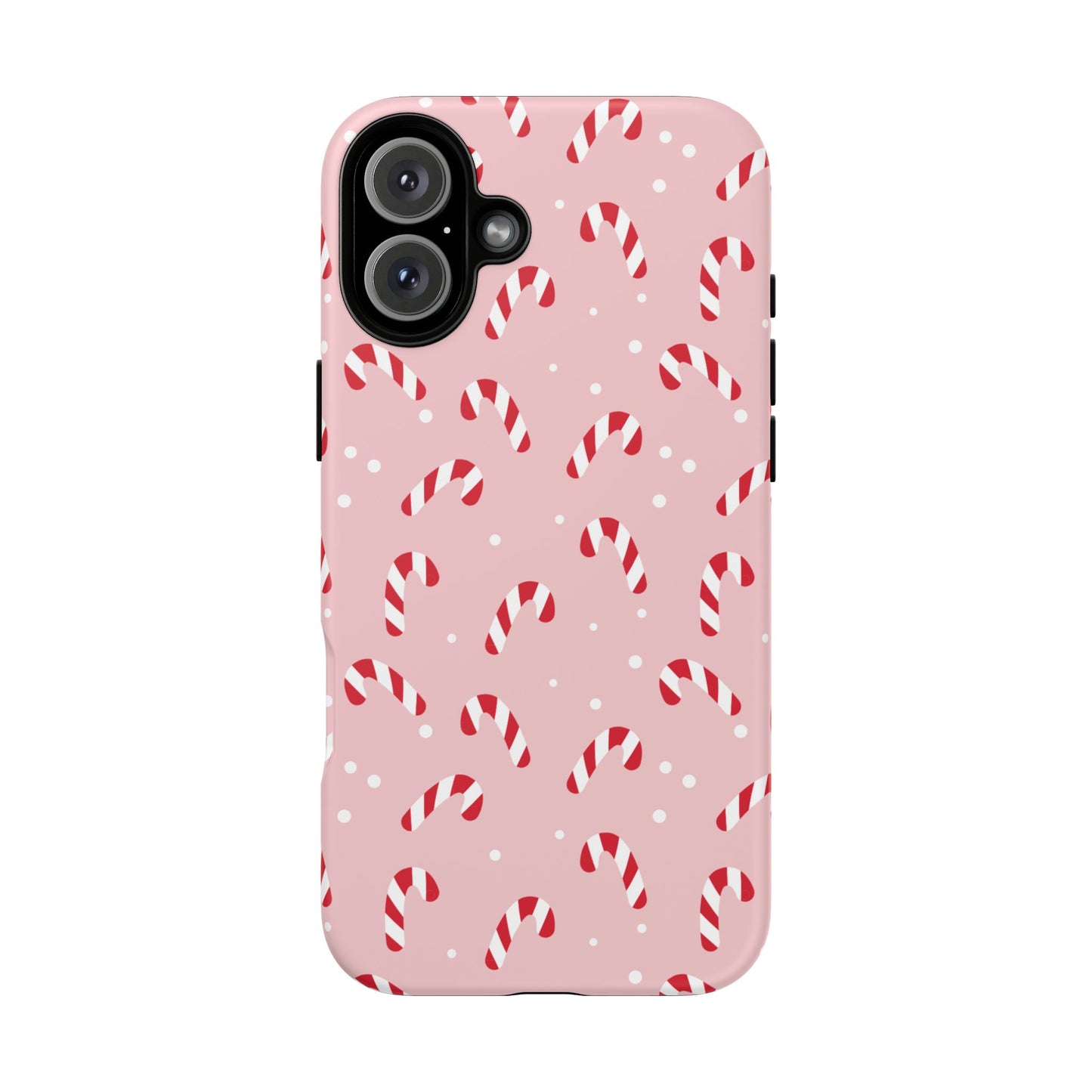 Pink Candy Cane Phone Case, Tough Phone Cover, Christmas Gift, Holiday Decor, Festive Tech Accessory, Cute Cell Phone Case