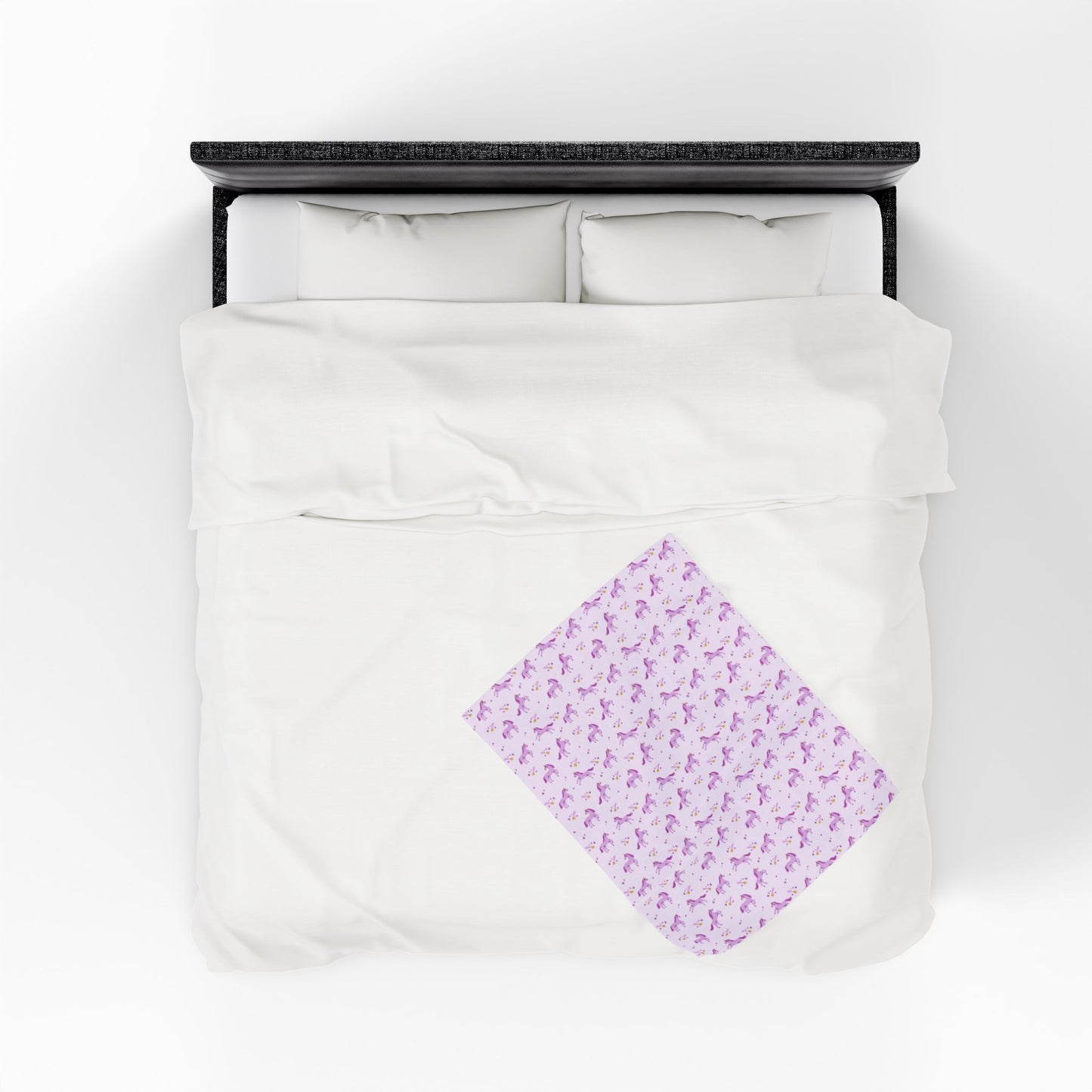 Purple Unicorn Velveteen Plush Blanket – Cozy Winter Gift