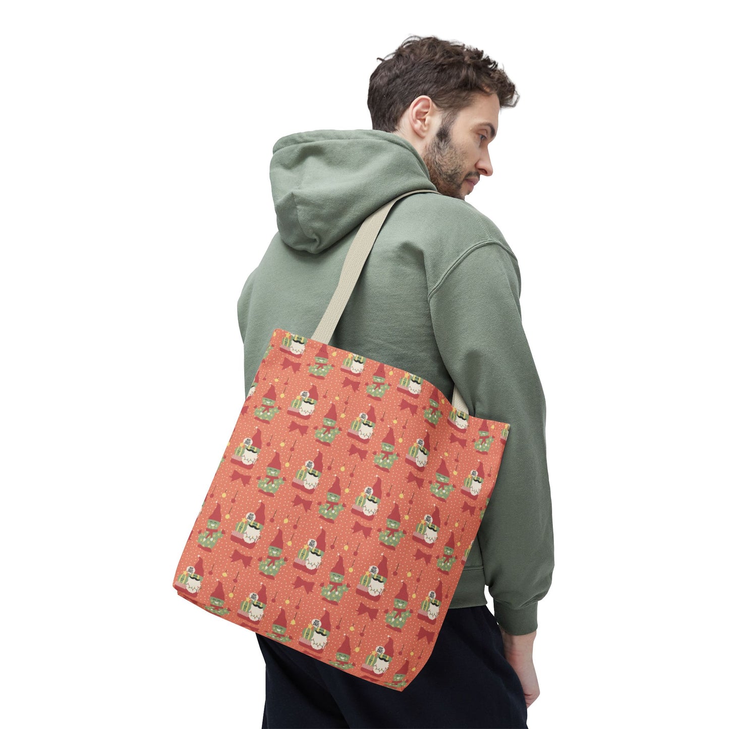 Christmas Cactus Gnome Gift Tote Bag — Cute Holiday Carry-All 🎁✨