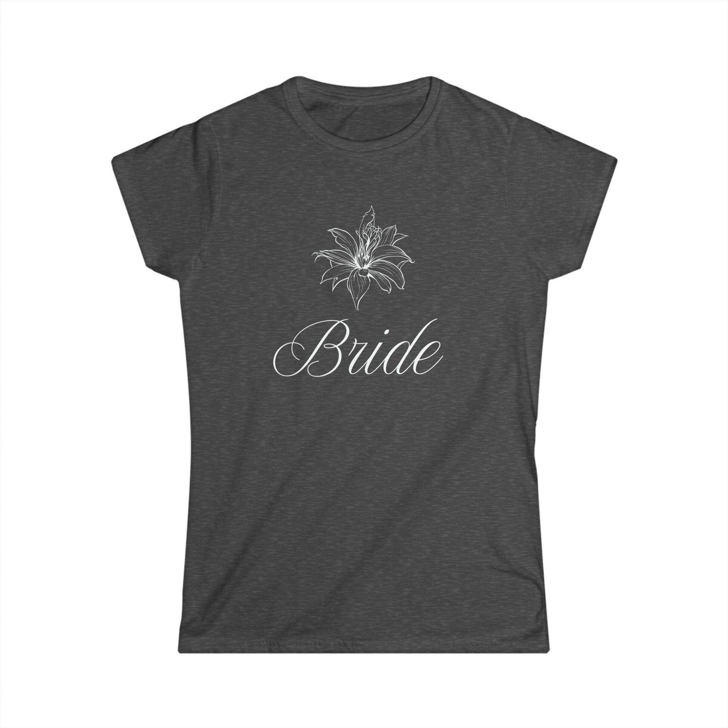 Bride Shirt – Elegant Floral Script Wedding Tee for the Bride