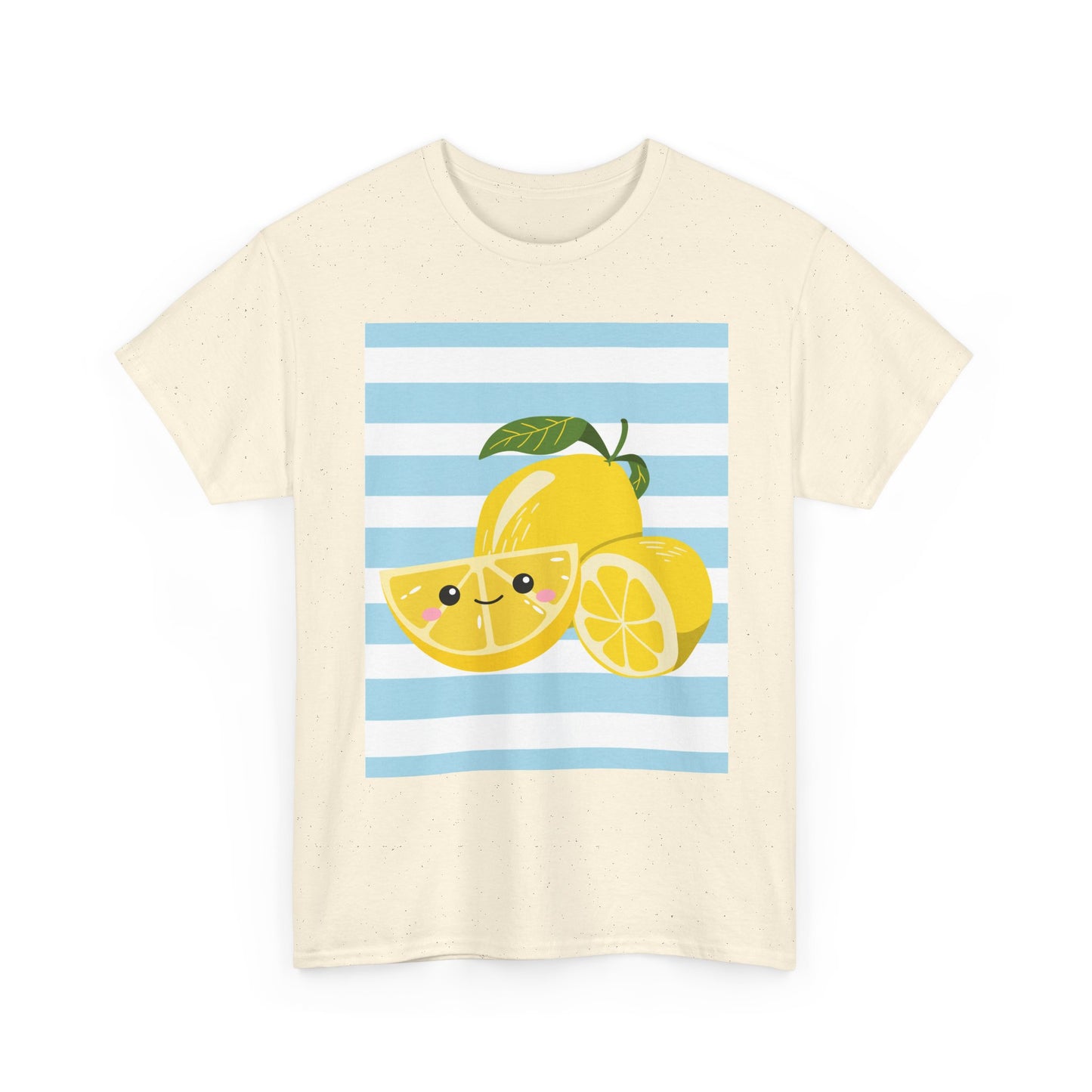Lemon Unisex Heavy Cotton Tee, Cute Summer Shirt, Gift for Fruit Lovers, Fresh Style, Everyday Tee, Casual Outfit