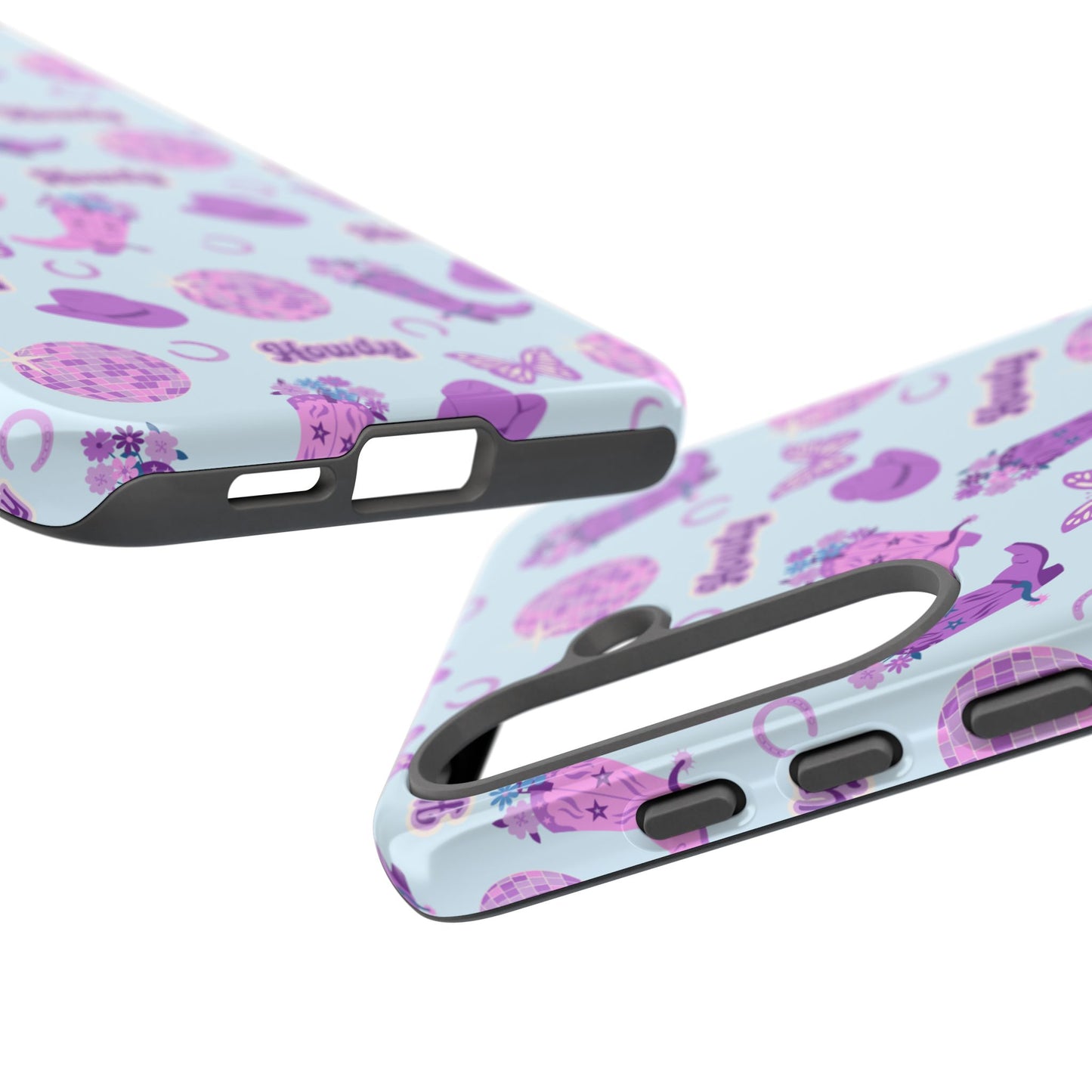 Pink Purple Western Phone Case | Tough Cases | Howdy Design, Colorful Cowboy Accessories, Gift for Cowgirl, Fun Phone Cover