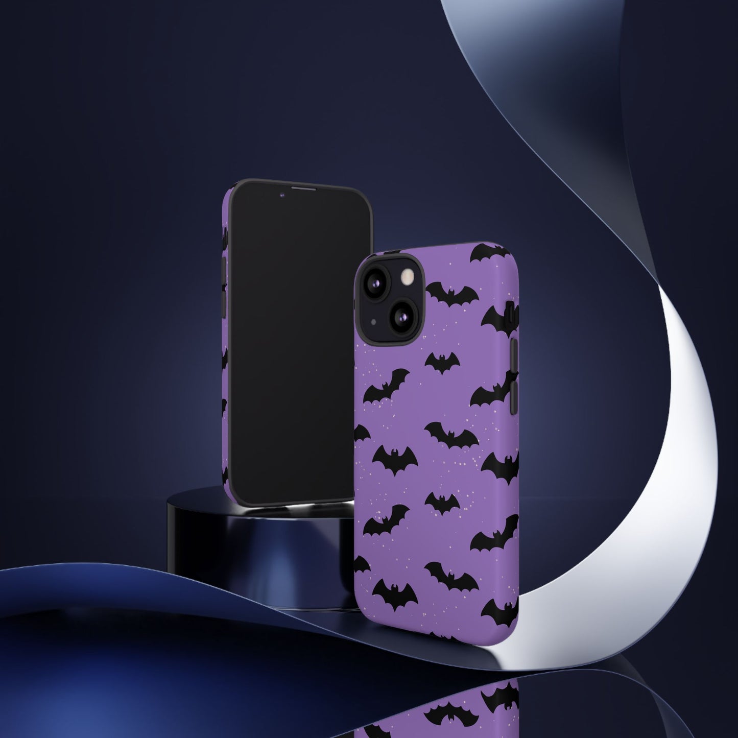 Halloween Bat Phone Case, Cute Purple Bat Phone Cover, Tough Cell Phone Case, Gothic Design, Spooky Gift, Fall Decor