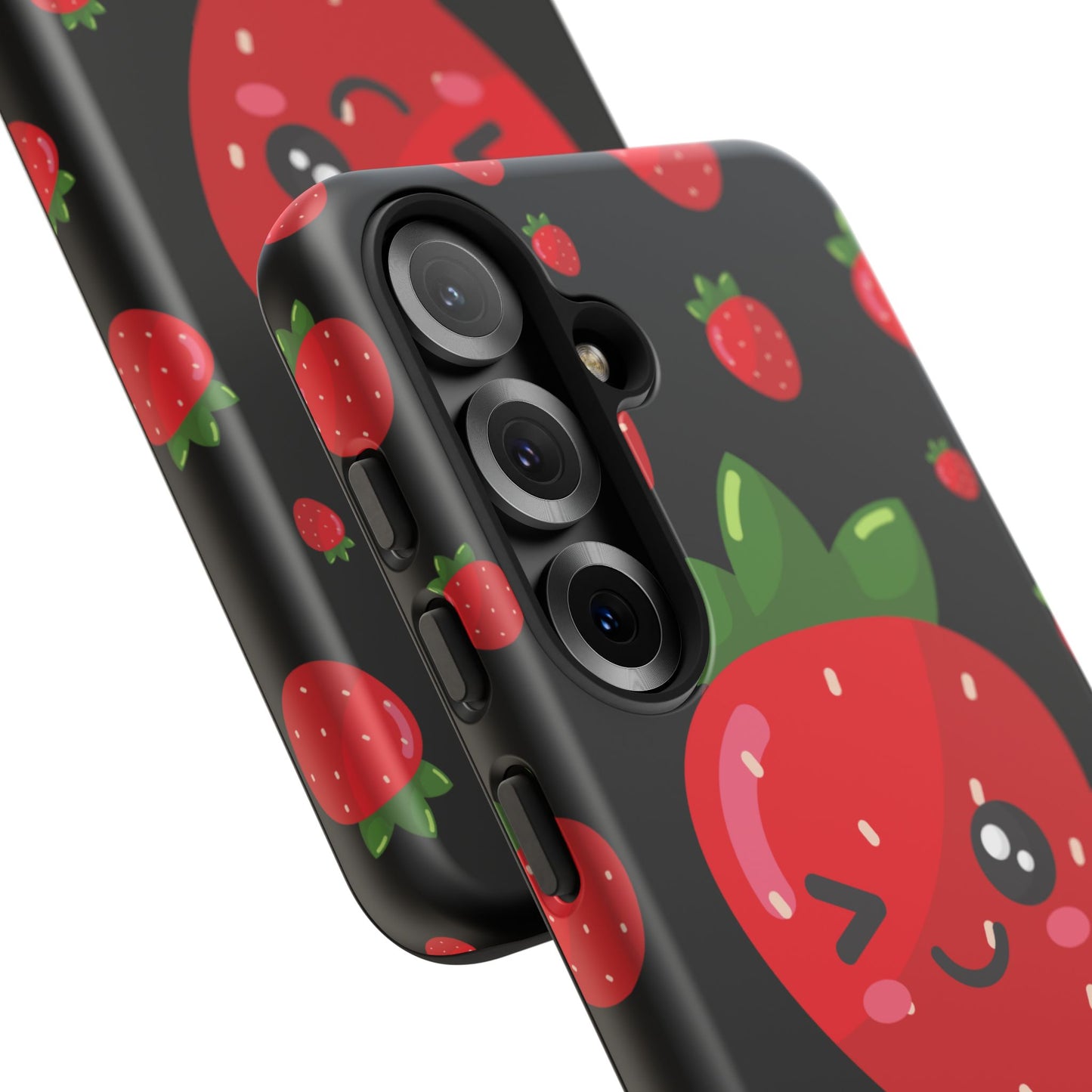 Cute Strawberry Phone Case, Kawaii Phone Cover, Tough Phone Cases, Gift for Teens, Summer Accessories, Cute Fruit Design