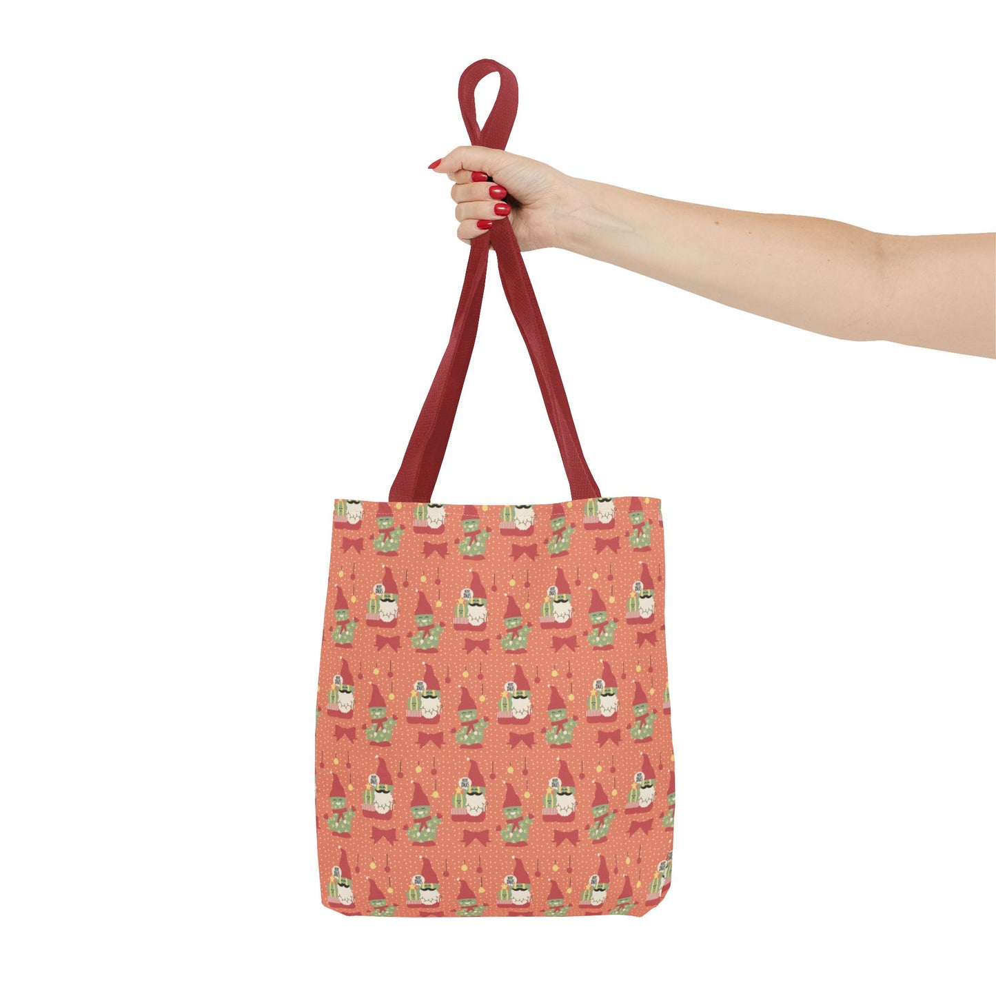 Christmas Cactus Gnome Gift Tote Bag — Cute Holiday Carry-All 🎁✨