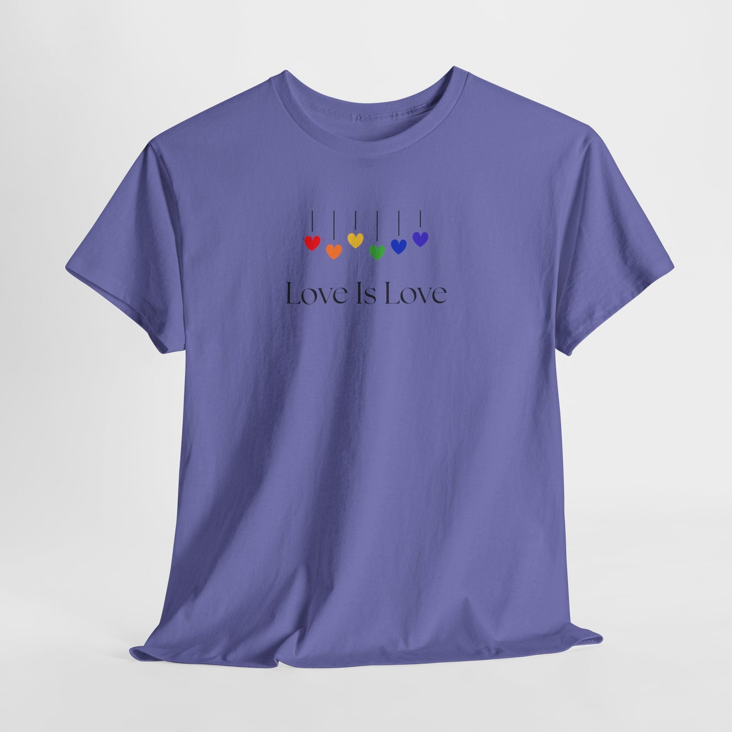 Love Is Love Rainbow Hearts Unisex Heavy Cotton Tee - LGBTQ Pride T-Shirt, Gift for Friends, Equality Apparel, Celebration Wear, [...]