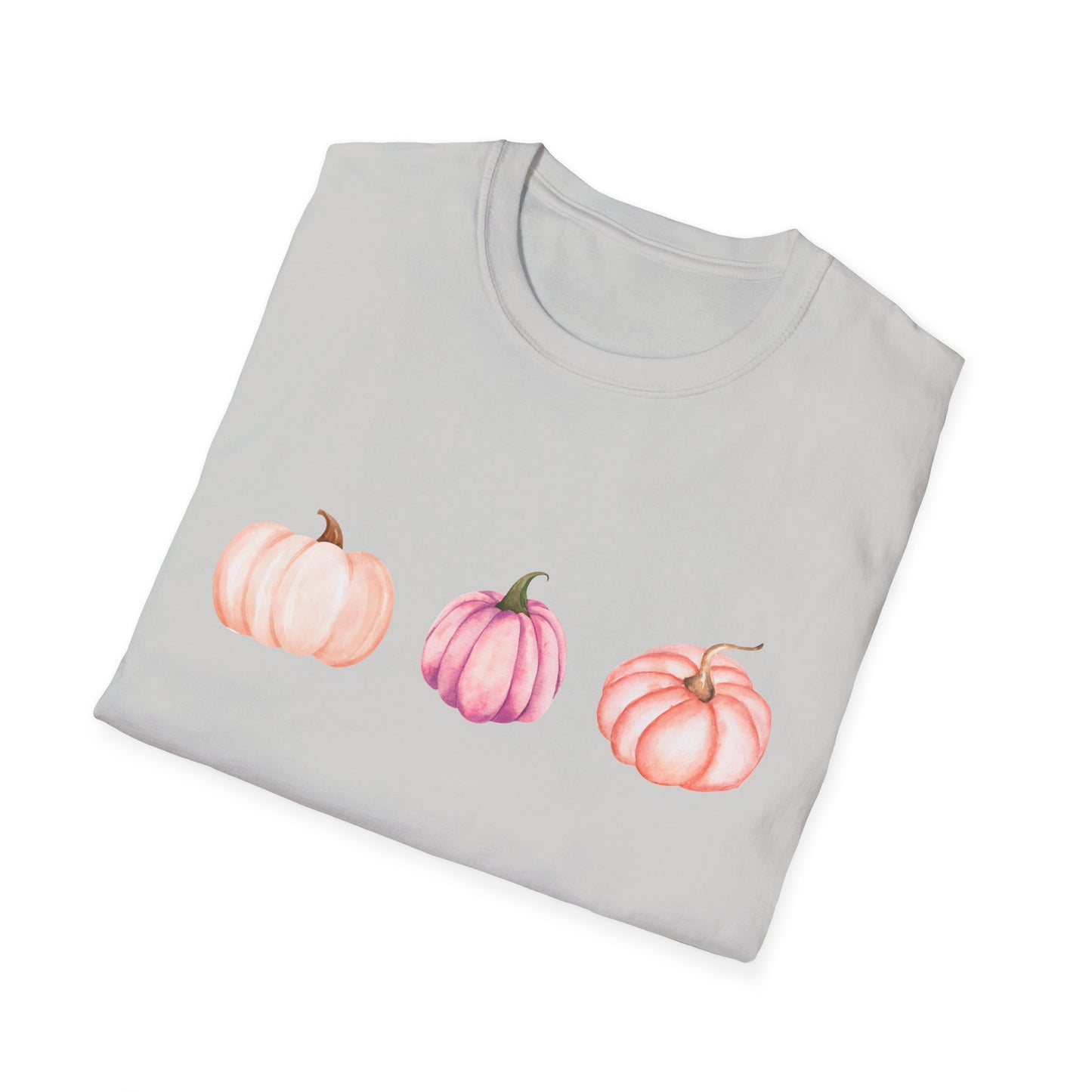 Pastel Pumpkin Softstyle T-Shirt, Fall Fashion, Halloween Tee, Cozy Autumn Shirt, Casual Wear, Cute Graphic Tee