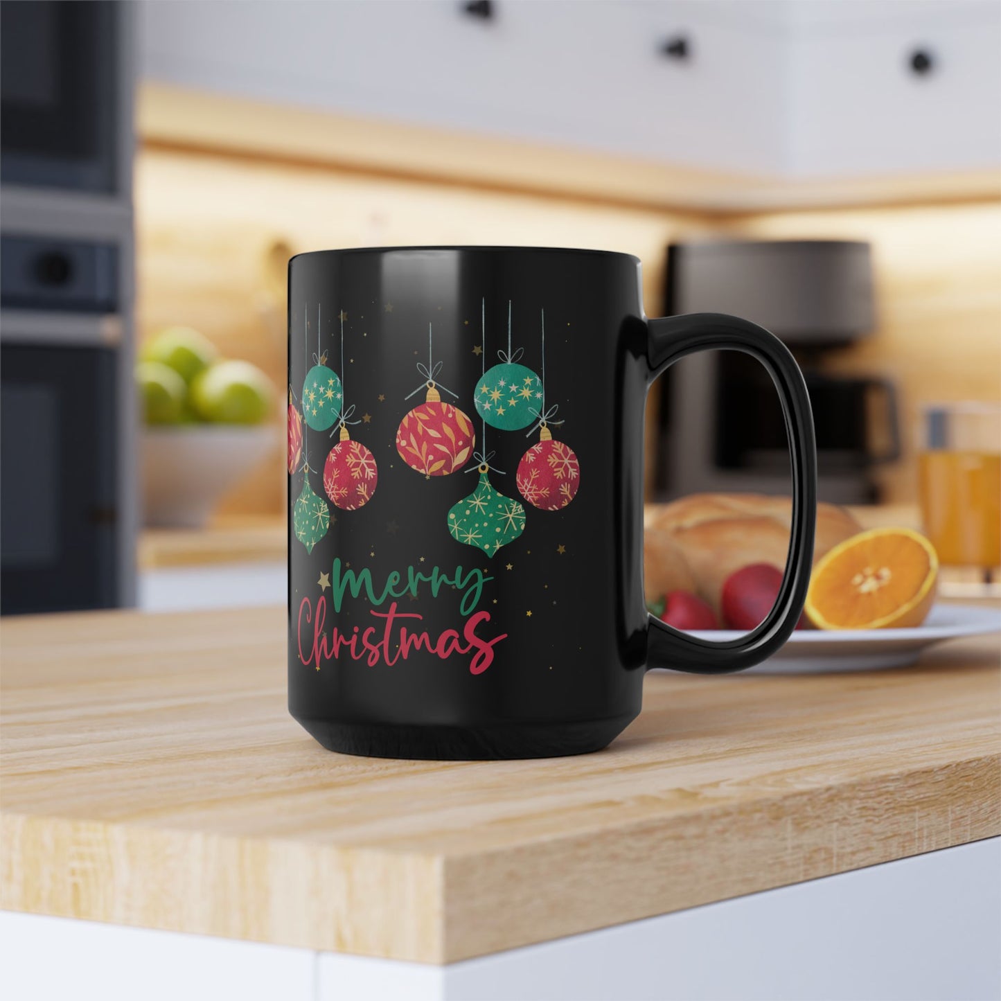Festive Christmas Mug - Cheerful Holiday Drinkware, Coffee Cup Gift, Xmas Celebration, Ornament Design, Merry Christmas, 11oz 15oz