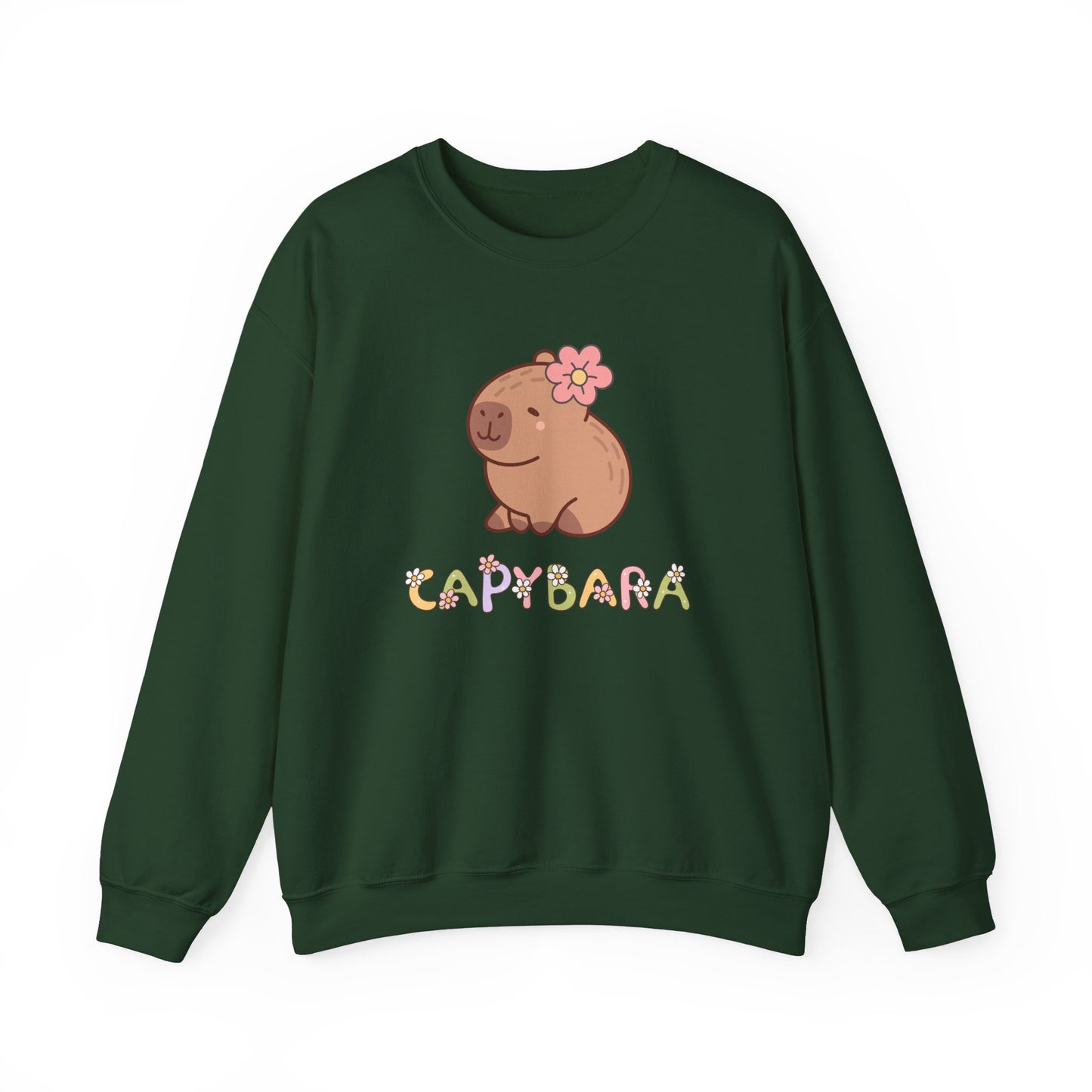 Cute Capybara Sweatshirt – Unisex Long Sleeve Cozy Pullover