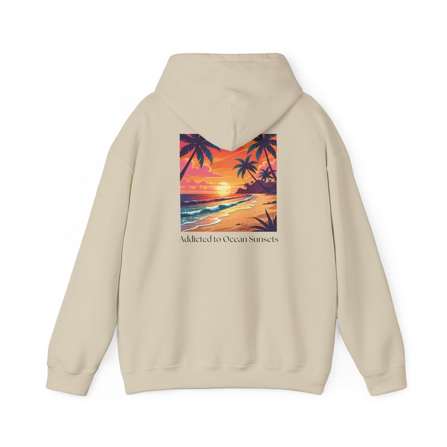 Ocean Sunset Beach Scene Unisex Hoodie, Ocean Lovers Coverup Sweatshirt, Addicted To Ocean Sunsets, Coastal Apparel, Beach Lover Gift