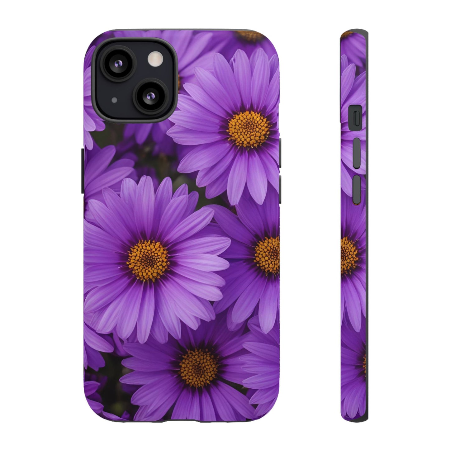 Purple Daisy Tough Case, Floral Phone Case, Durable Mobile Cover, Gift for Her, Everyday Use, Spring Accessories