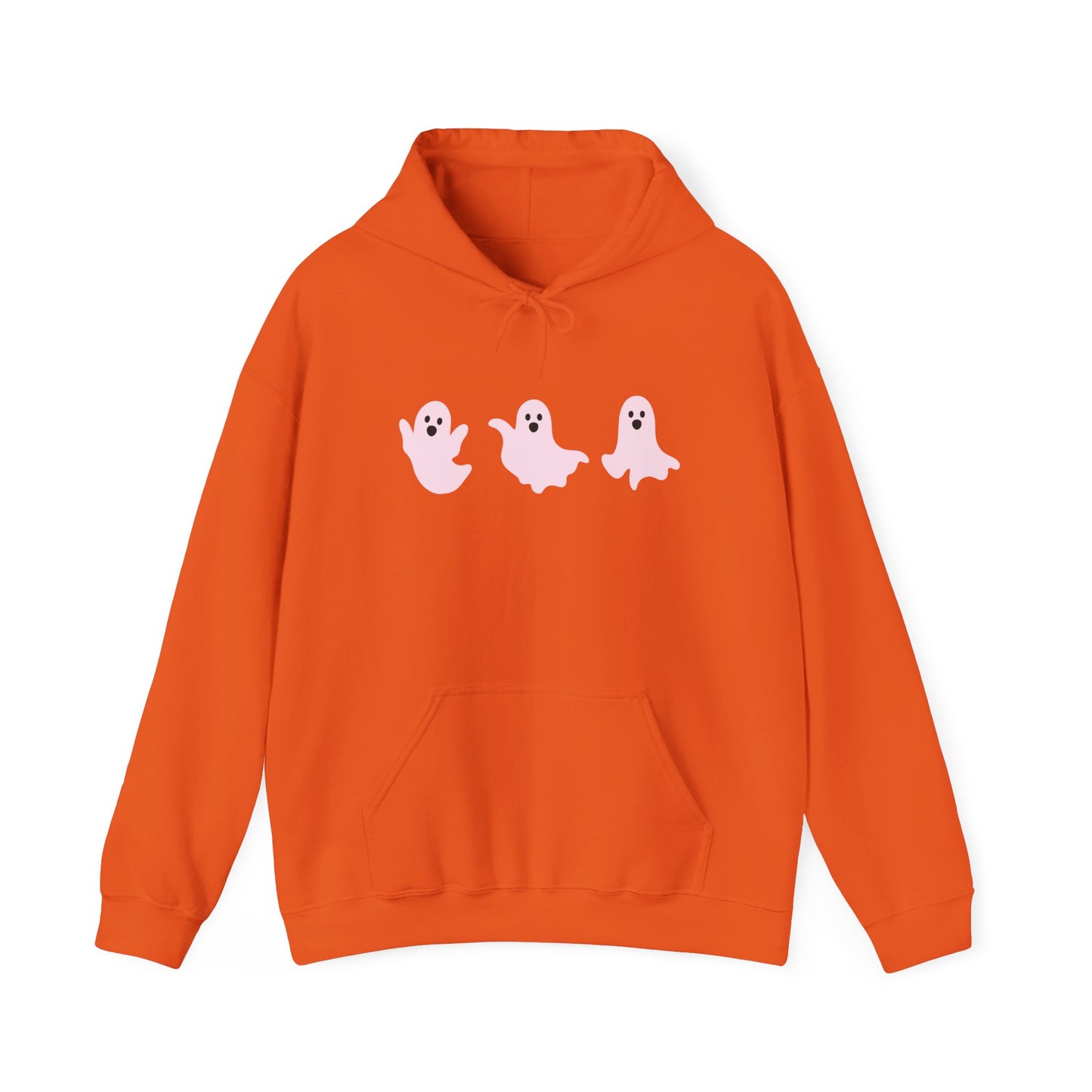 Cute Pink Ghosts Unisex Sweatshirt, Halloween Hoodie, Cozy Fall Apparel, Spooky Gift for Friends, Trendy Casual Wear