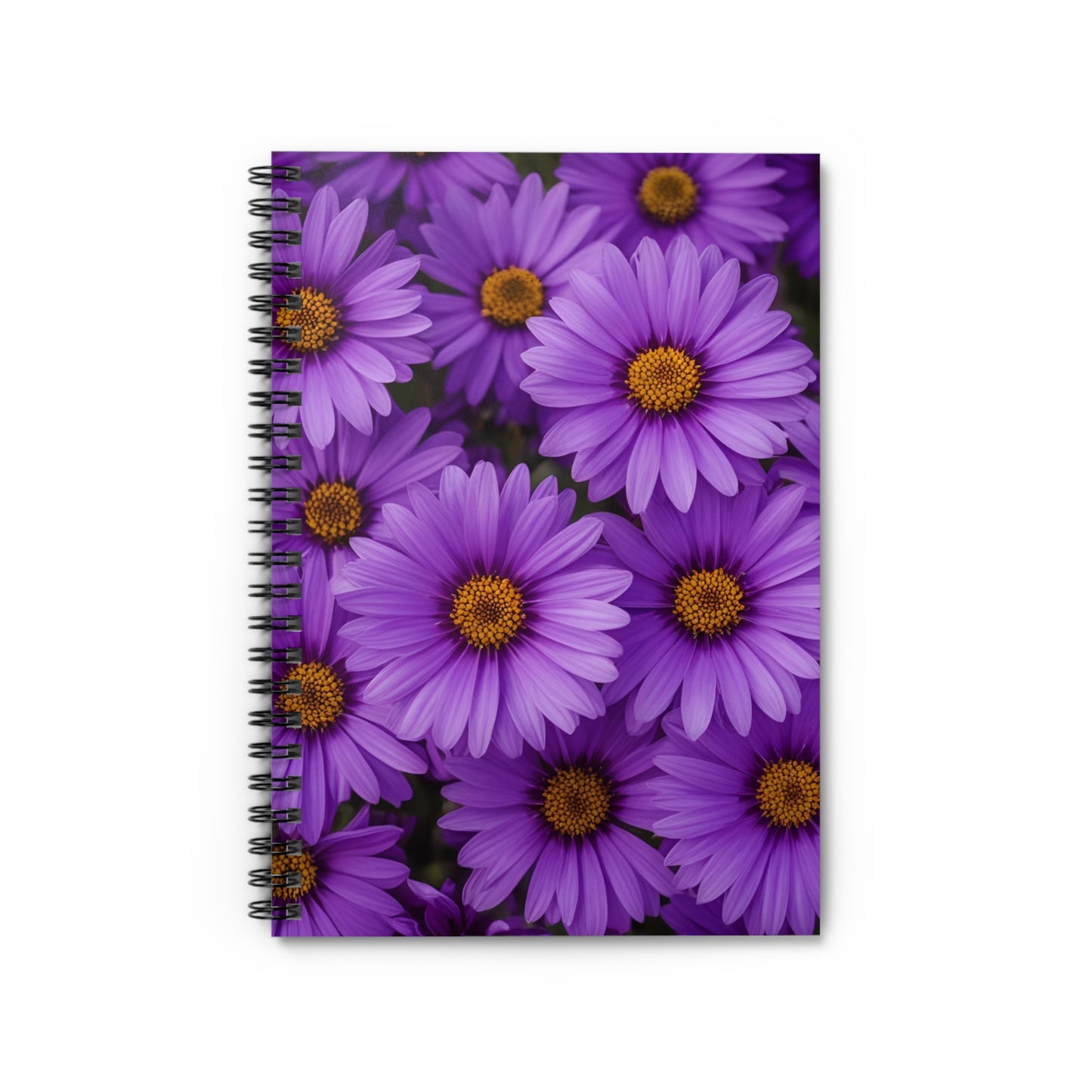 Purple Daisy Floral Spiral Notebook, Journal for Writers, Floral Back to School Gift, Student Supplies, Nature Lover Gifts