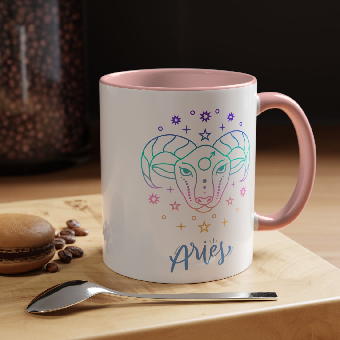 Aries Accent Coffee Mug - Astrology Gift, Zodiac Decor, Horoscope Lover, Perfect for Birthdays or Everyday Use