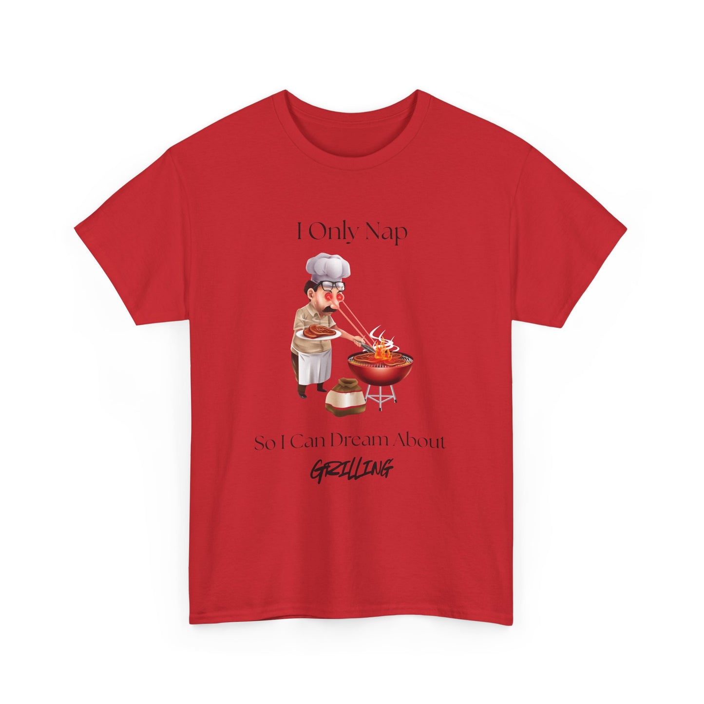 Chef Nap Unisex Heavy Cotton Tee | Funny Grilling T-Shirt, Gift for Foodies, Father's Day Gift, BBQ Party Apparel