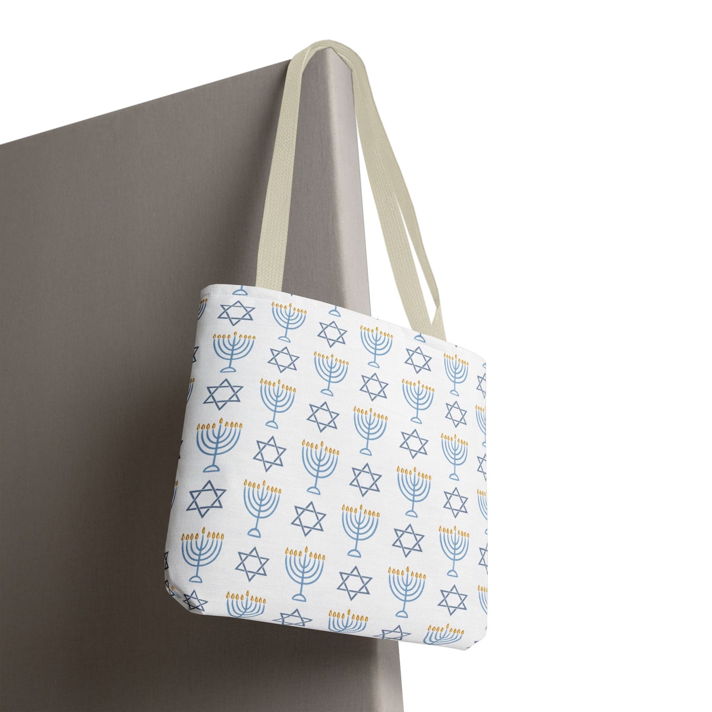 Hanukkah Celebration Tote Bag – Menorah & Star of David Design