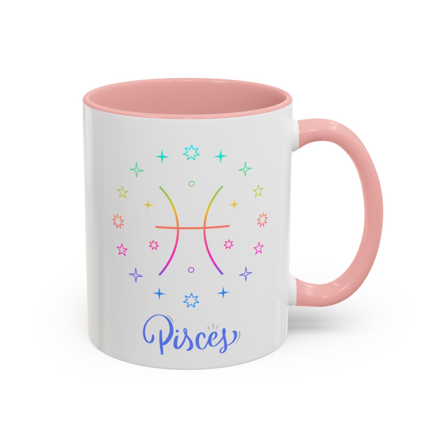 Colorful Pisces Coffee Mug, Astrology Gift, Fun Mug for Tea Lovers, Zodiac, Unique Birthday Present
