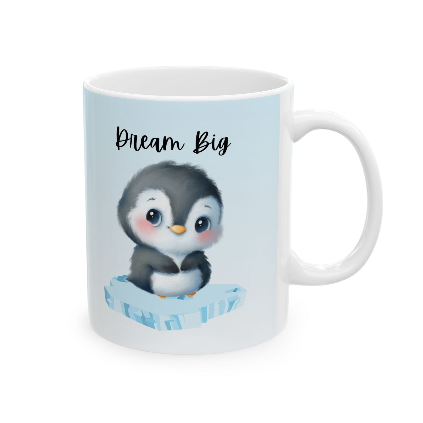 Penguin Motivational Ceramic Mug, Perfect Gift for Animal Lovers, Inspirational Mug, Penguin Lovers Gift, Cozy Beverage Cup