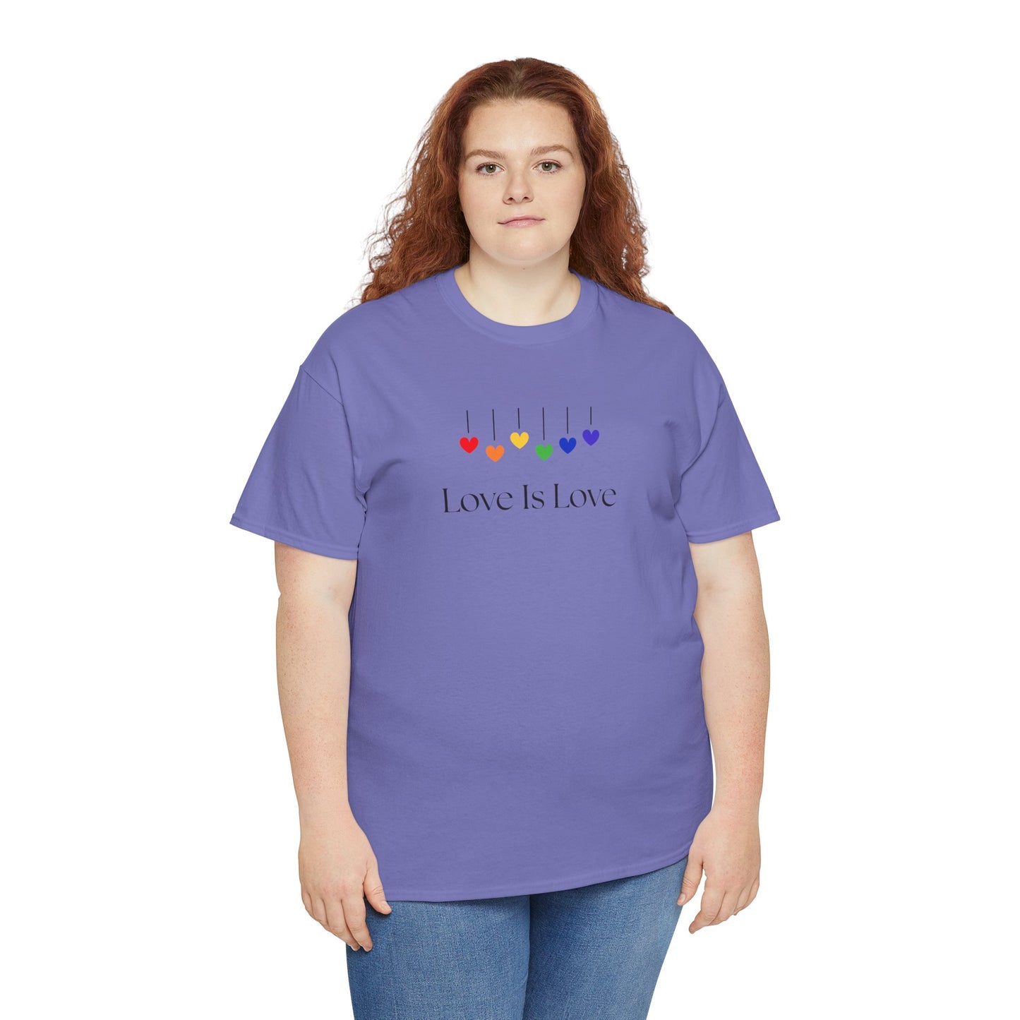 Love Is Love Rainbow Hearts Unisex Heavy Cotton Tee - LGBTQ Pride T-Shirt, Gift for Friends, Equality Apparel, Celebration Wear, [...]