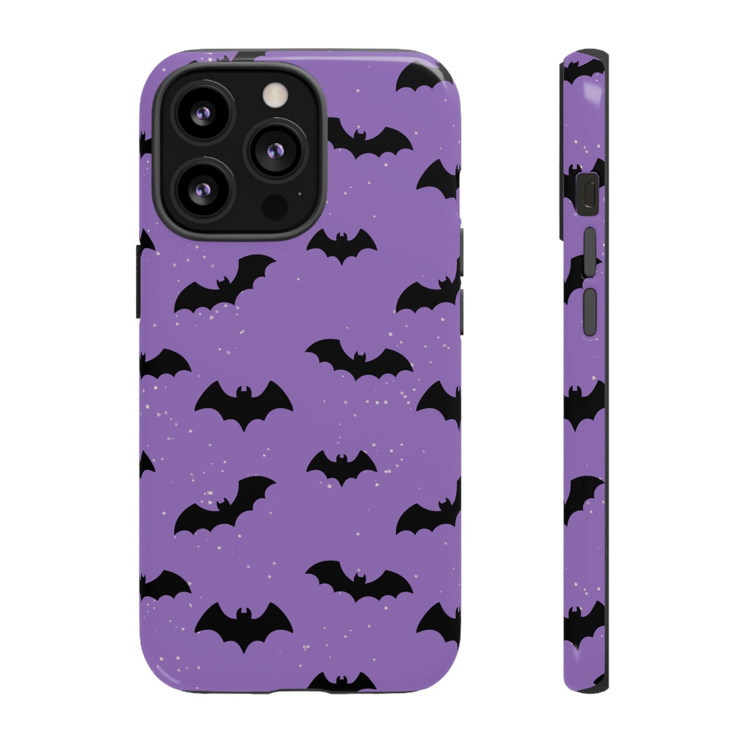 Halloween Bat Phone Case, Cute Purple Bat Phone Cover, Tough Cell Phone Case, Gothic Design, Spooky Gift, Fall Decor